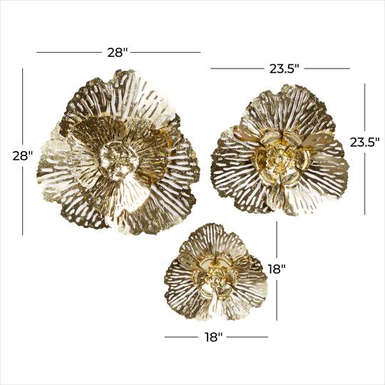 Gold Metal Glam Wall Décor Set